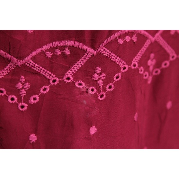 Johnny Was Pink Short Dress/Long Blouse Lace Embroidered Long Sleeves Size M - Picture 6 of 10